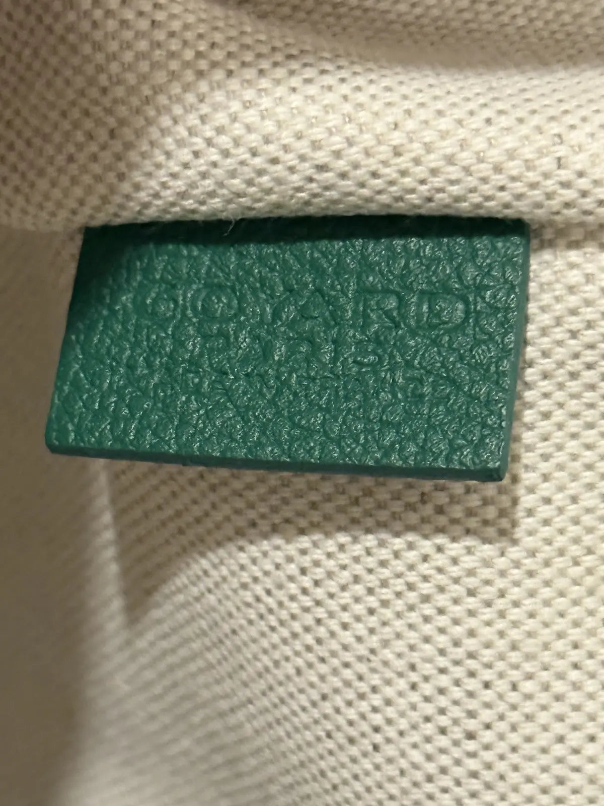 Goyard French Bulldog Green Villette Tote Bag