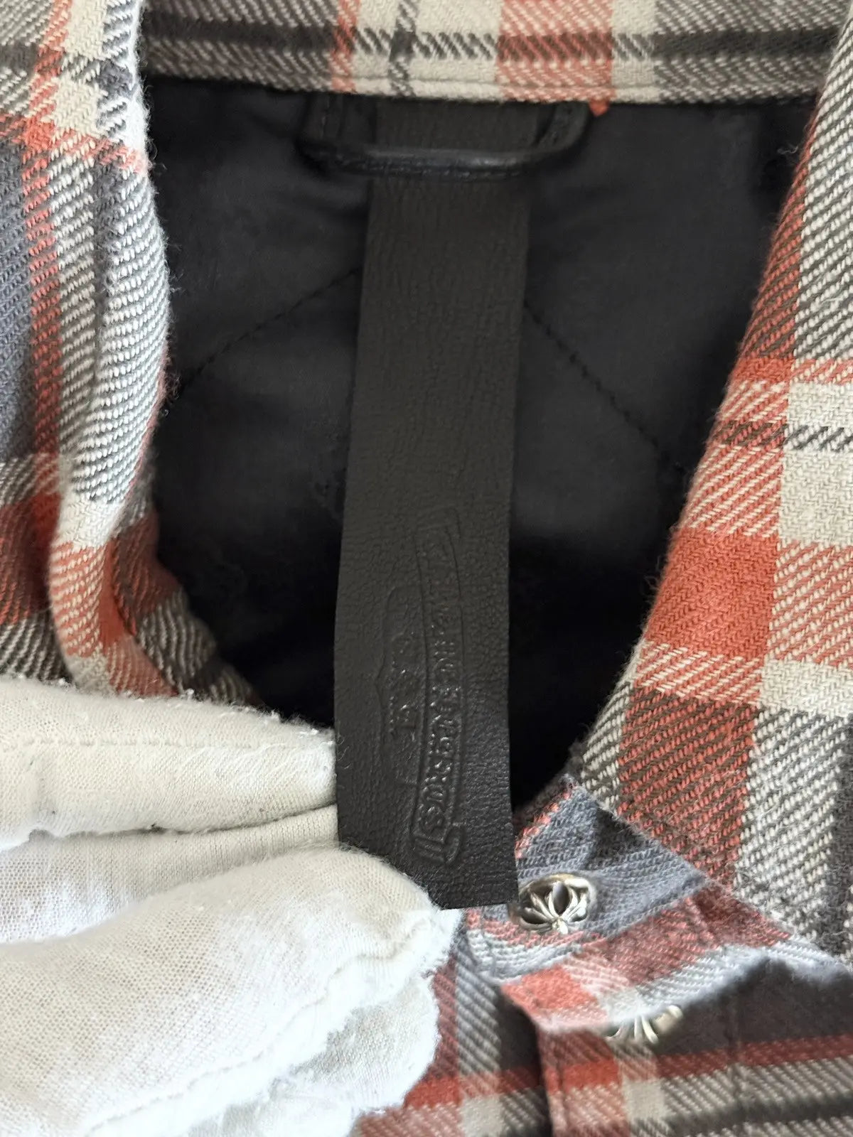 Chrome Hearts Quilted Padded Flannel Jacket