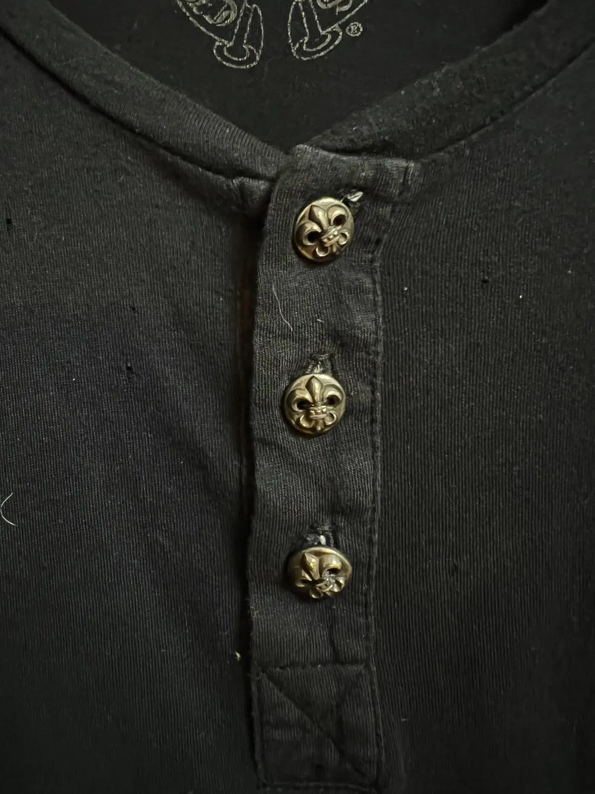 Chrome Hearts Vine Dagger Horseshoe Silver Button LS