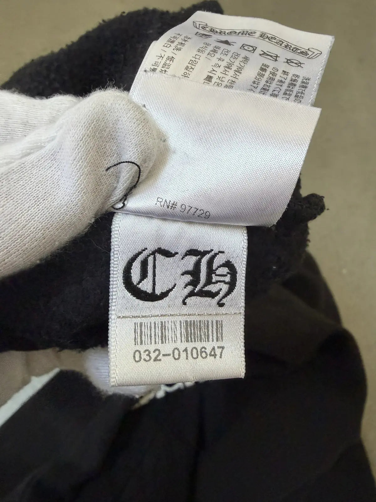 Chrome Heart Scroll Script Sleeve Hoodie Black