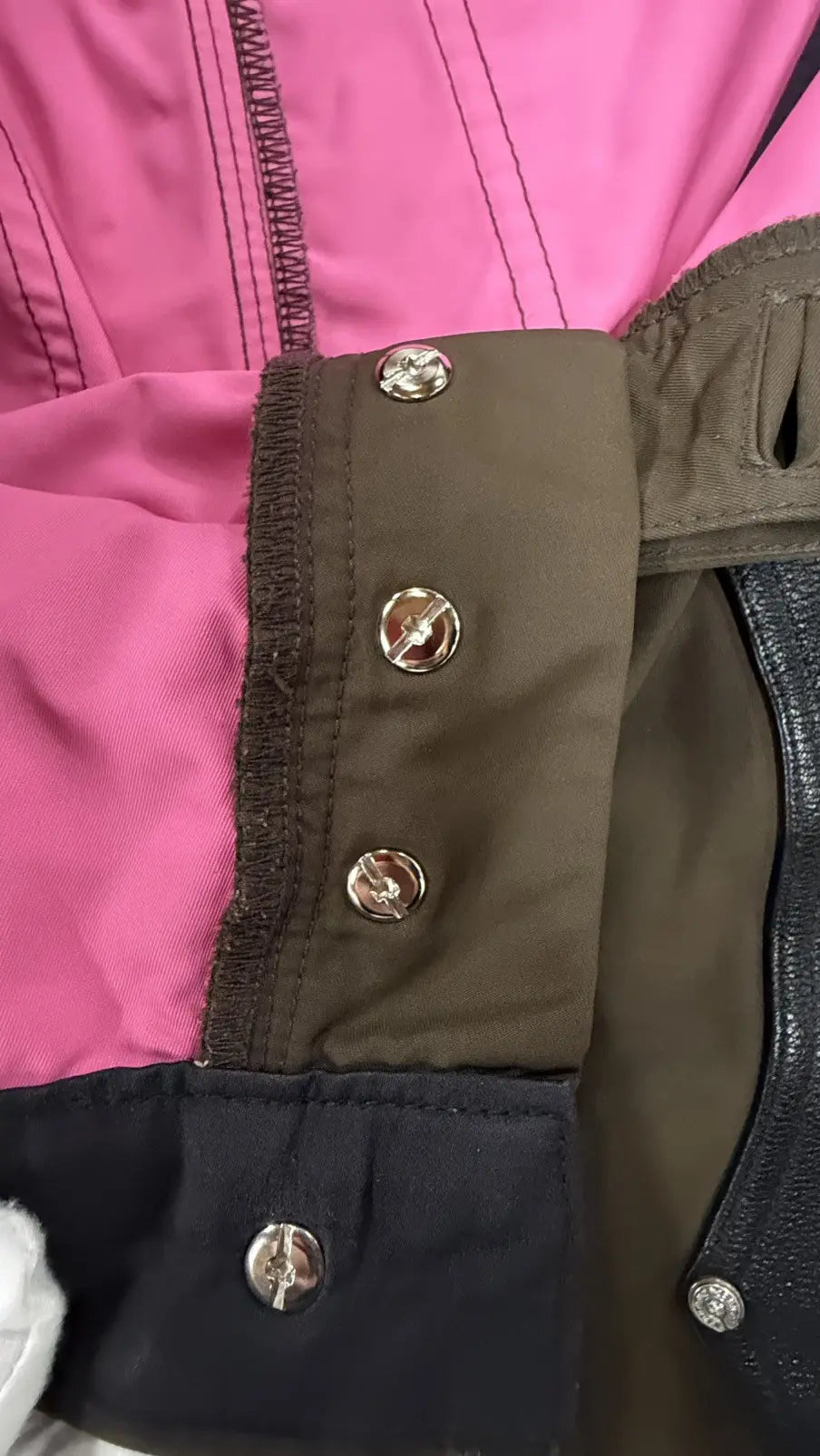 Chrome Hearts Brown Nylon and Leather Double Knee Pants