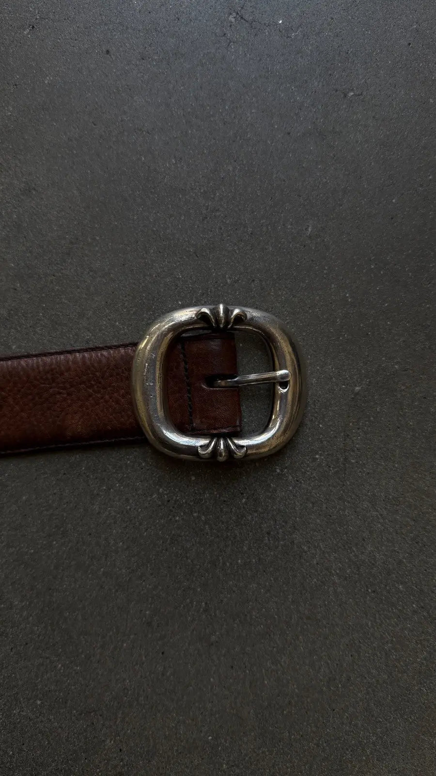 Chrome Hearts Brown Leather Gunslinger Belt