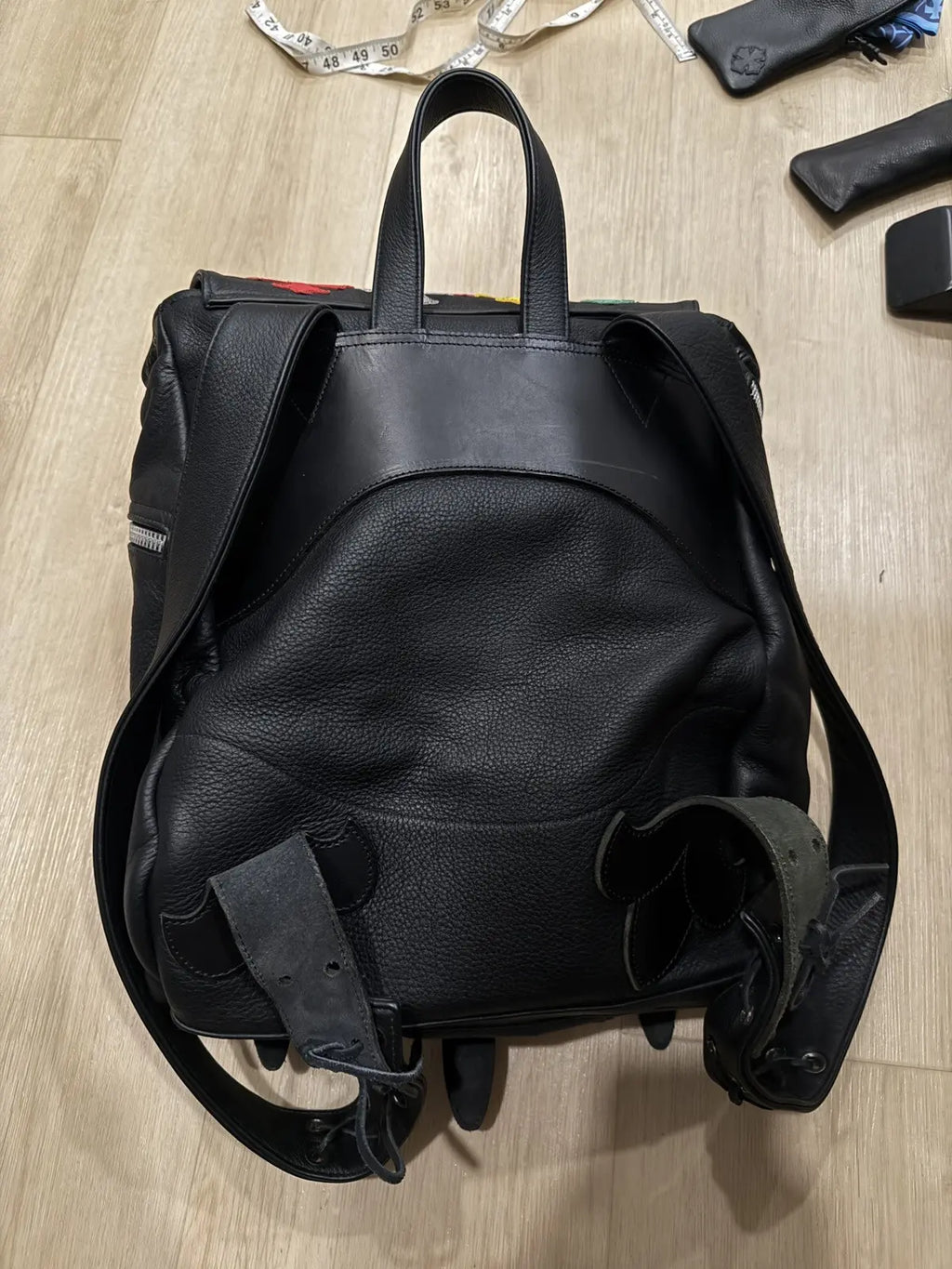 Chrome Hearts Multicolor Patch Leather Gunslinger Backpack