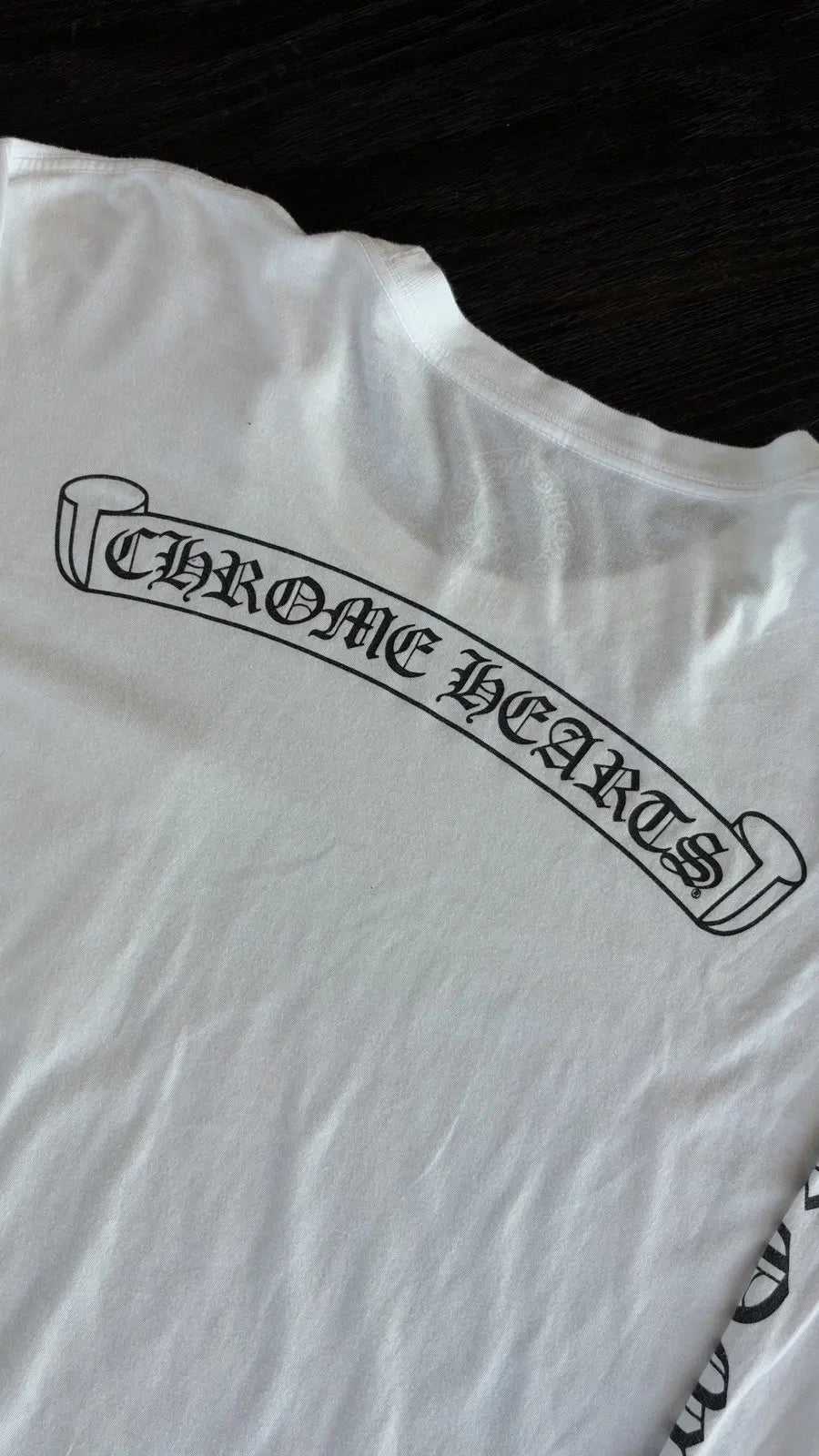 Chrome Hearts Scroll Label Long Sleeve Tee Size L Chrome Hearts