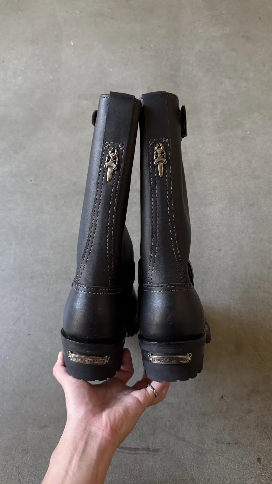 Chrome Hearts x Wesco Boss Leather Engineer Boots