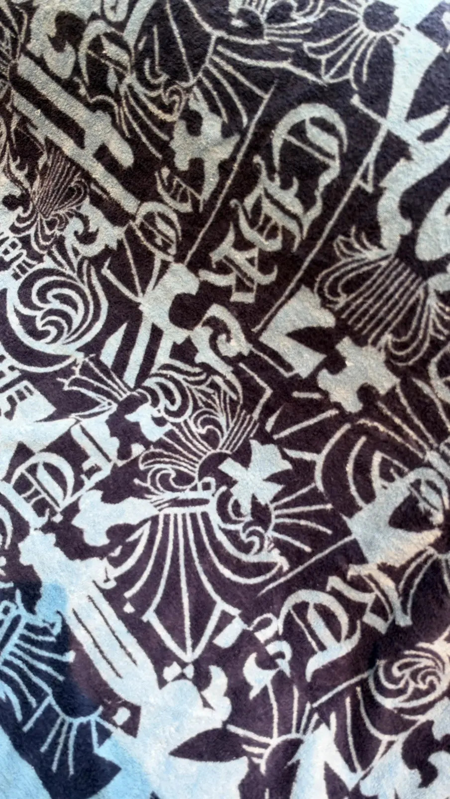 Chrome Hearts Multi Logo Jacquard Beach Towel Chrome Hearts