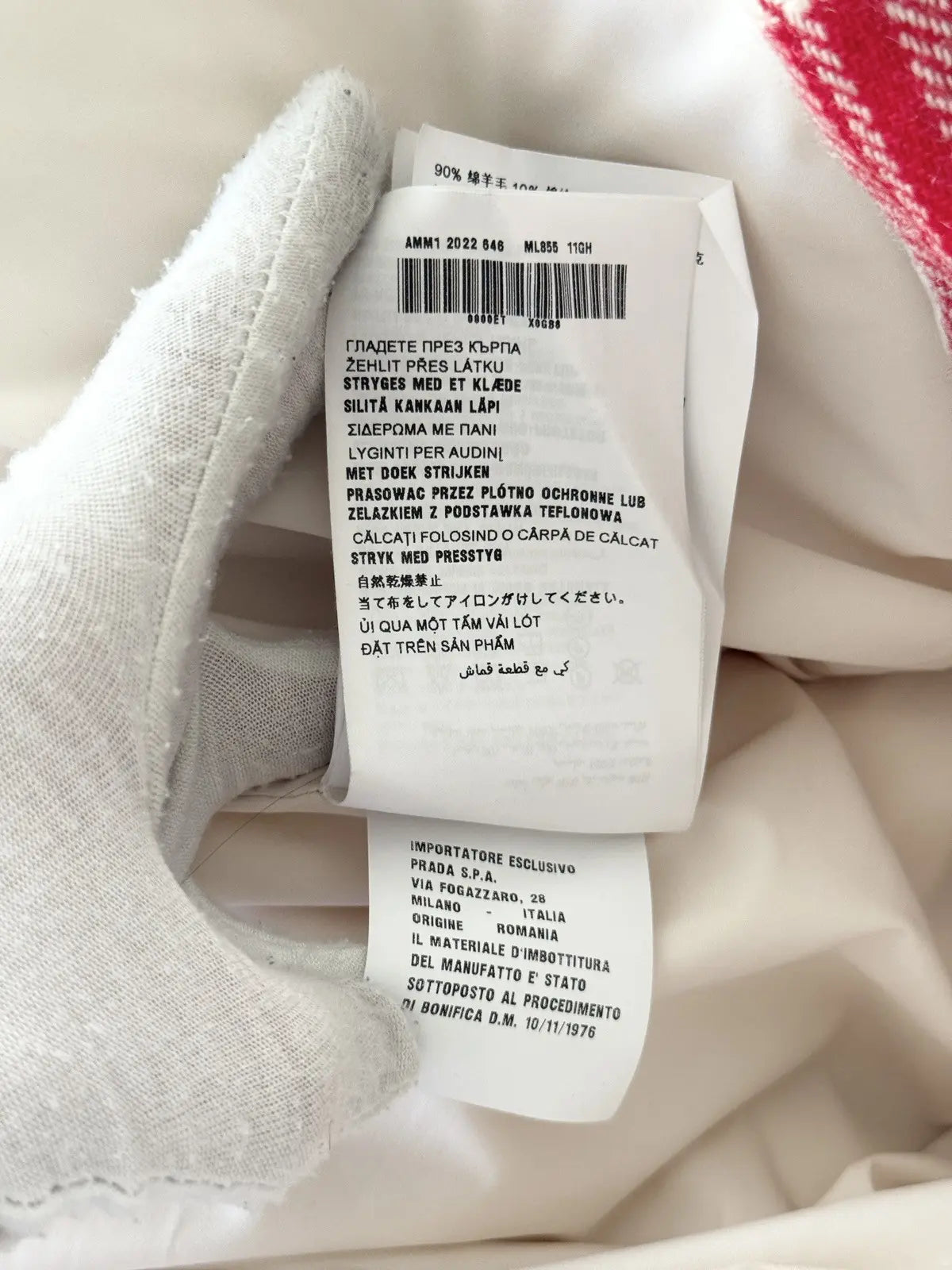 2022 Miu Miu Button Up Plaid Shacket Jacket