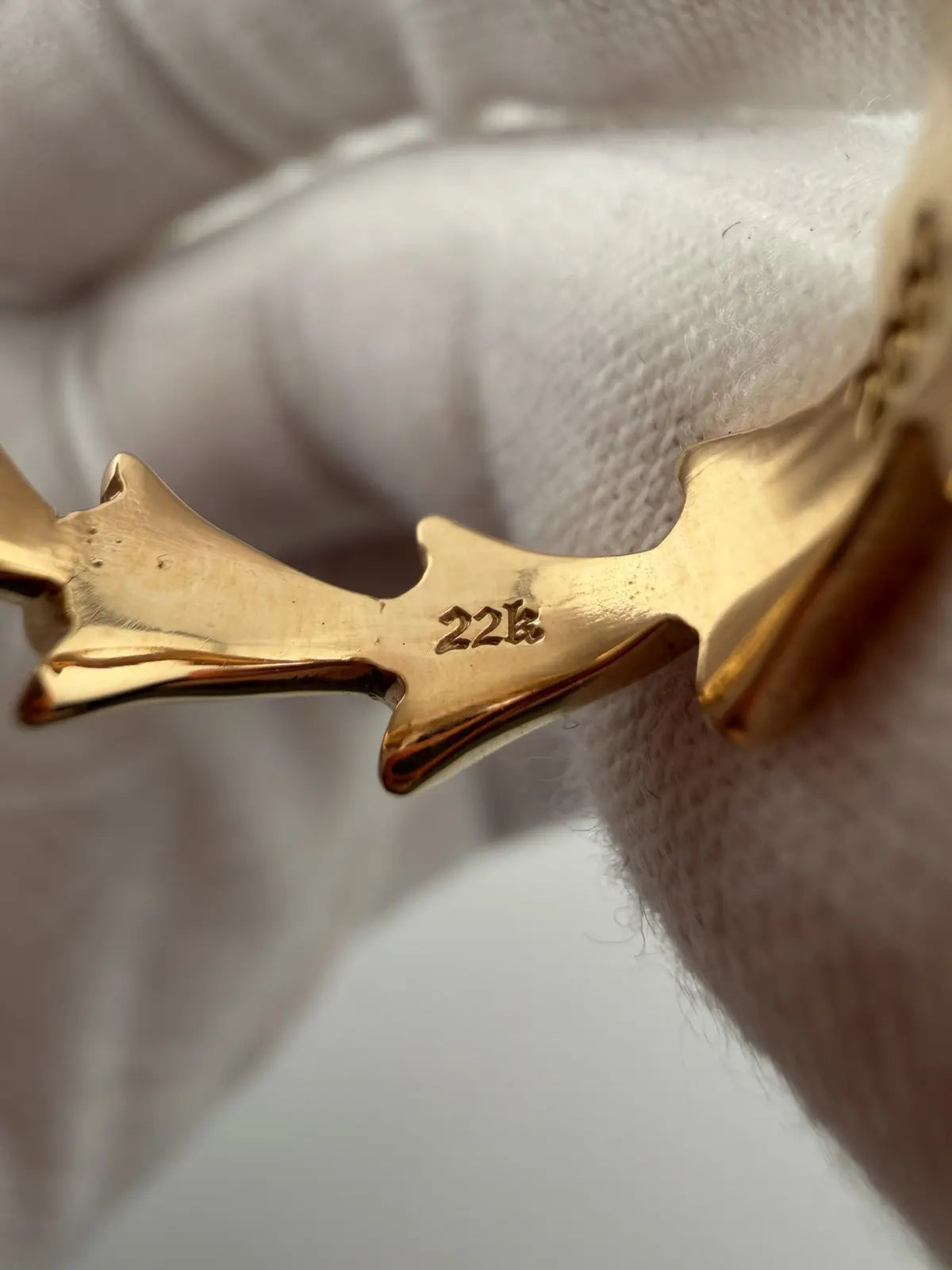 Chrome Hearts Gold Crosstail Ring