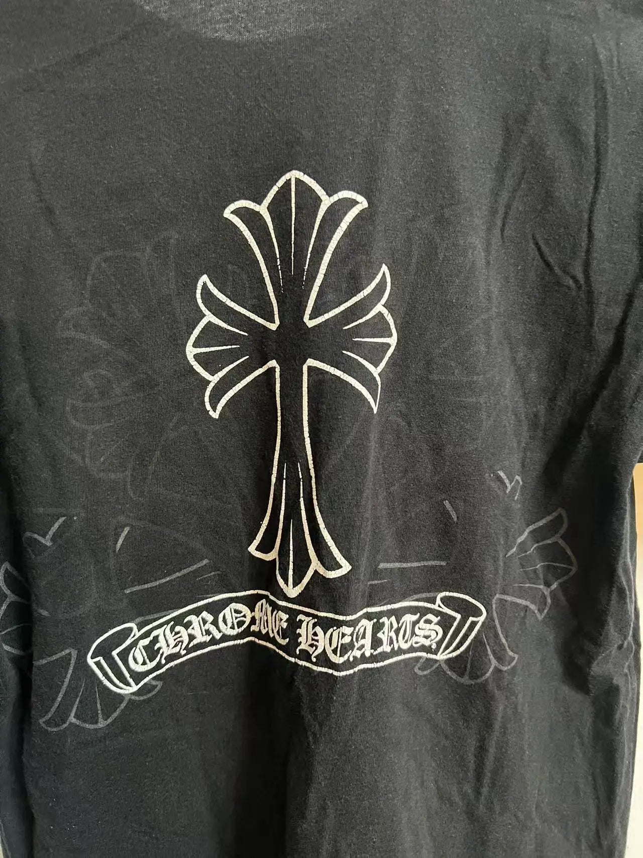 2010s Chrome Hearts Triple Cross Scroll Logo Tee