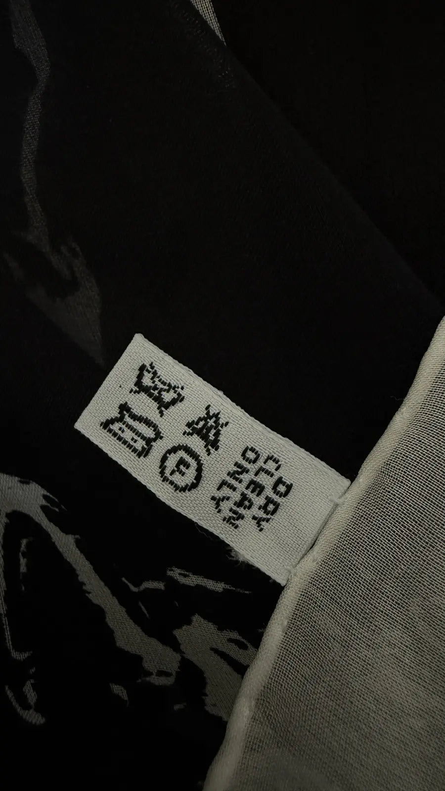 Chrome Hearts Foti Motif Black Silk Scarf