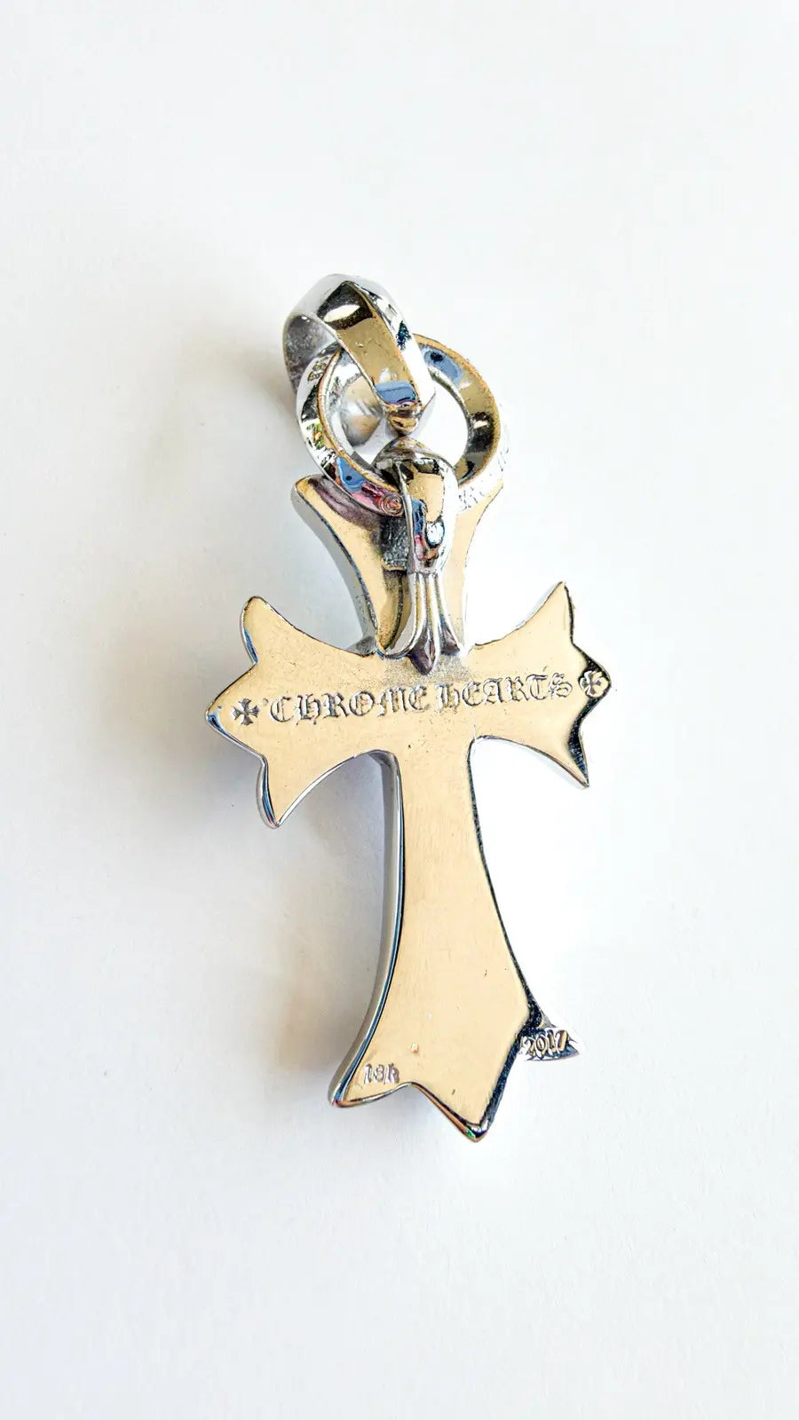 Chrome Hearts Ruby Baby Fat Cross Charm Chrome Hearts