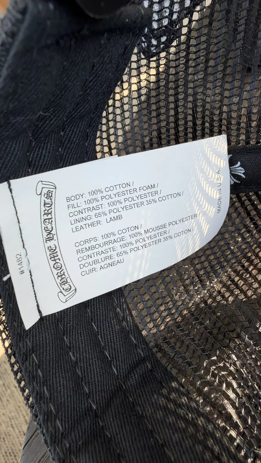 Chrome Hearts "FUCK" Leather Patch Trucker Hat Chrome Hearts