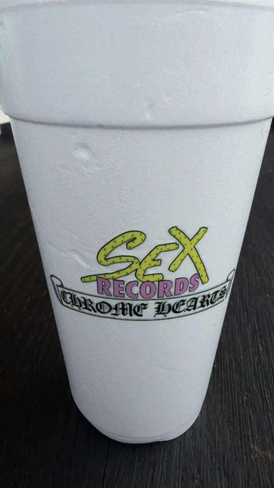 Chrome Hearts x Matty Boy "Sex Records" Styrofoam Cup Chrome Hearts