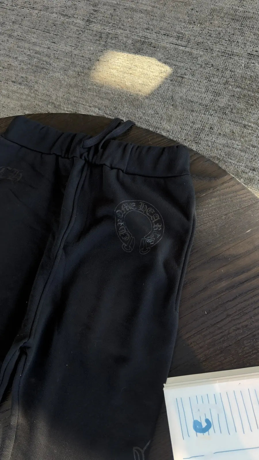 Chrome Hearts Black on Black Floral Sweatpants Size S Chrome Hearts