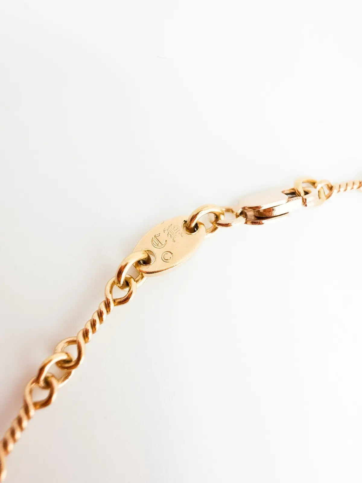 Chrome Hearts 22K Gold Twist Chain 22 Inches