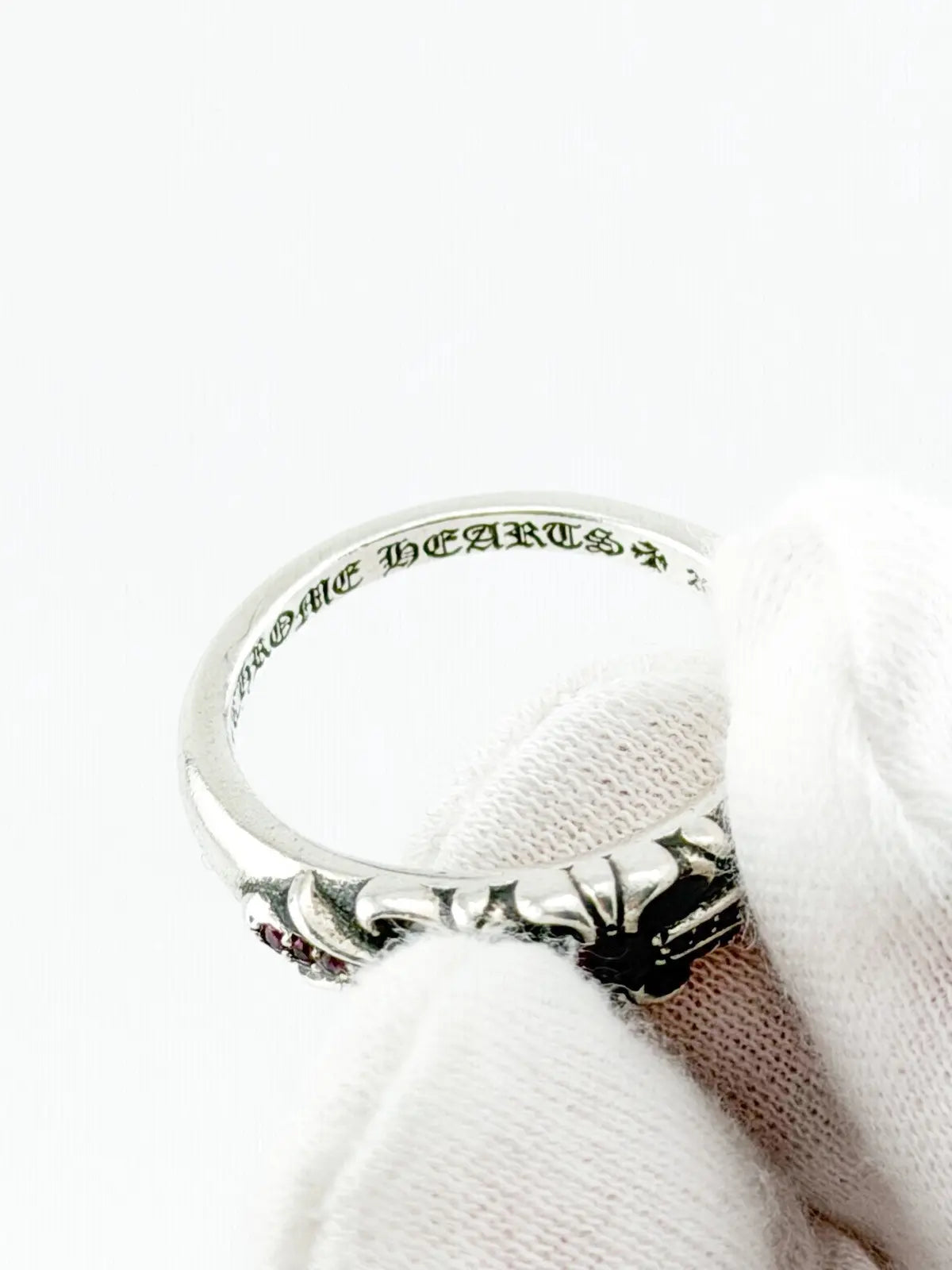 Chrome Hearts Ruby Baby Classic Floral Ring
