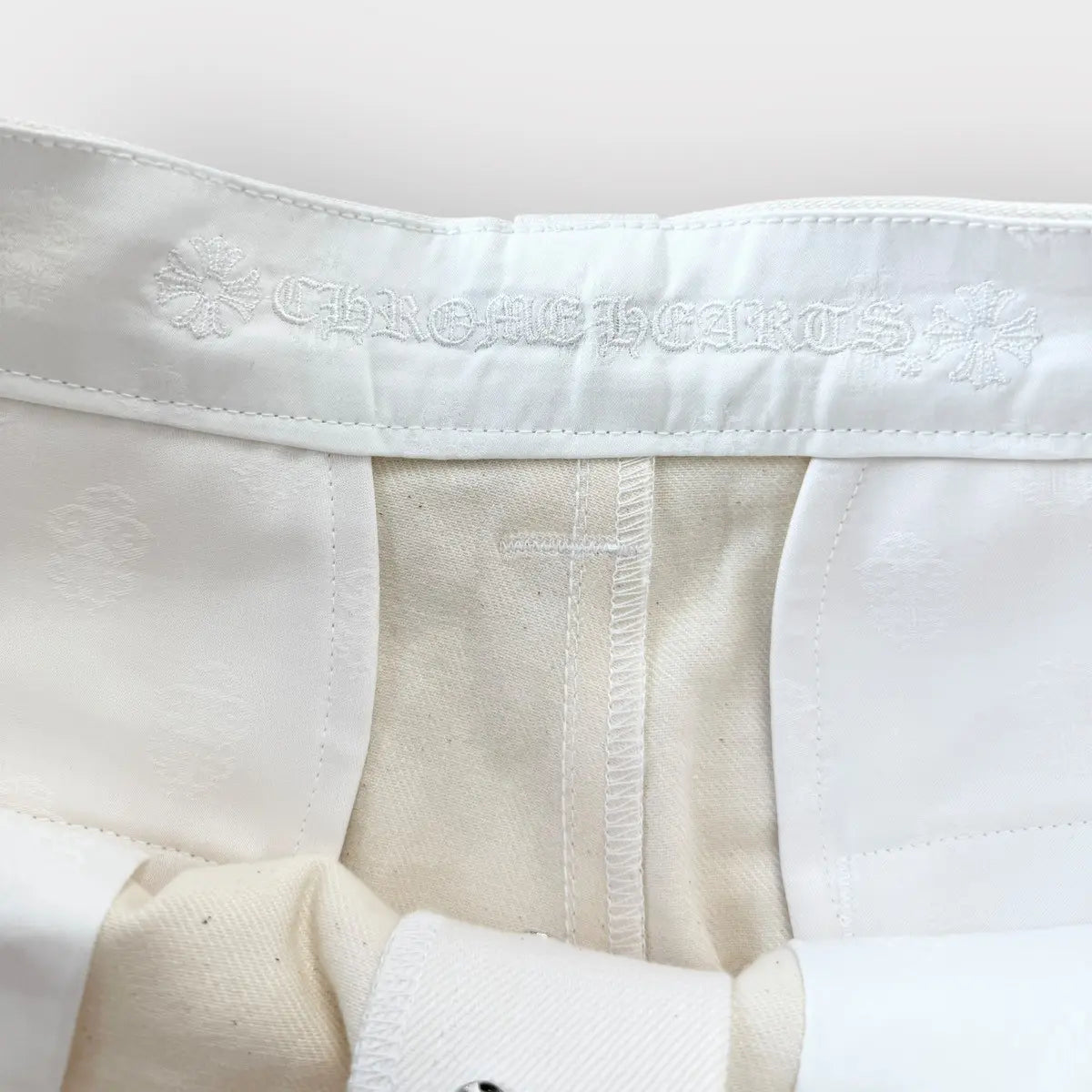 Chrome Hearts Wide Leg Pants with Leather Strap