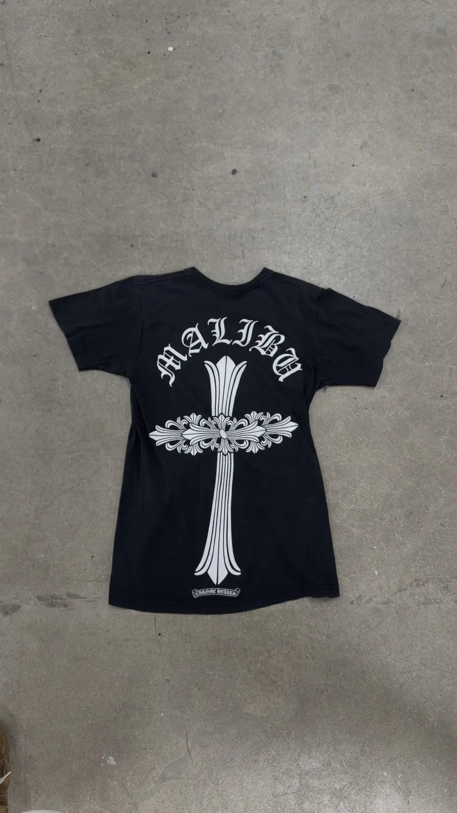 Chrome Hearts Malibu Floral Cross Tee T-Shirt Black