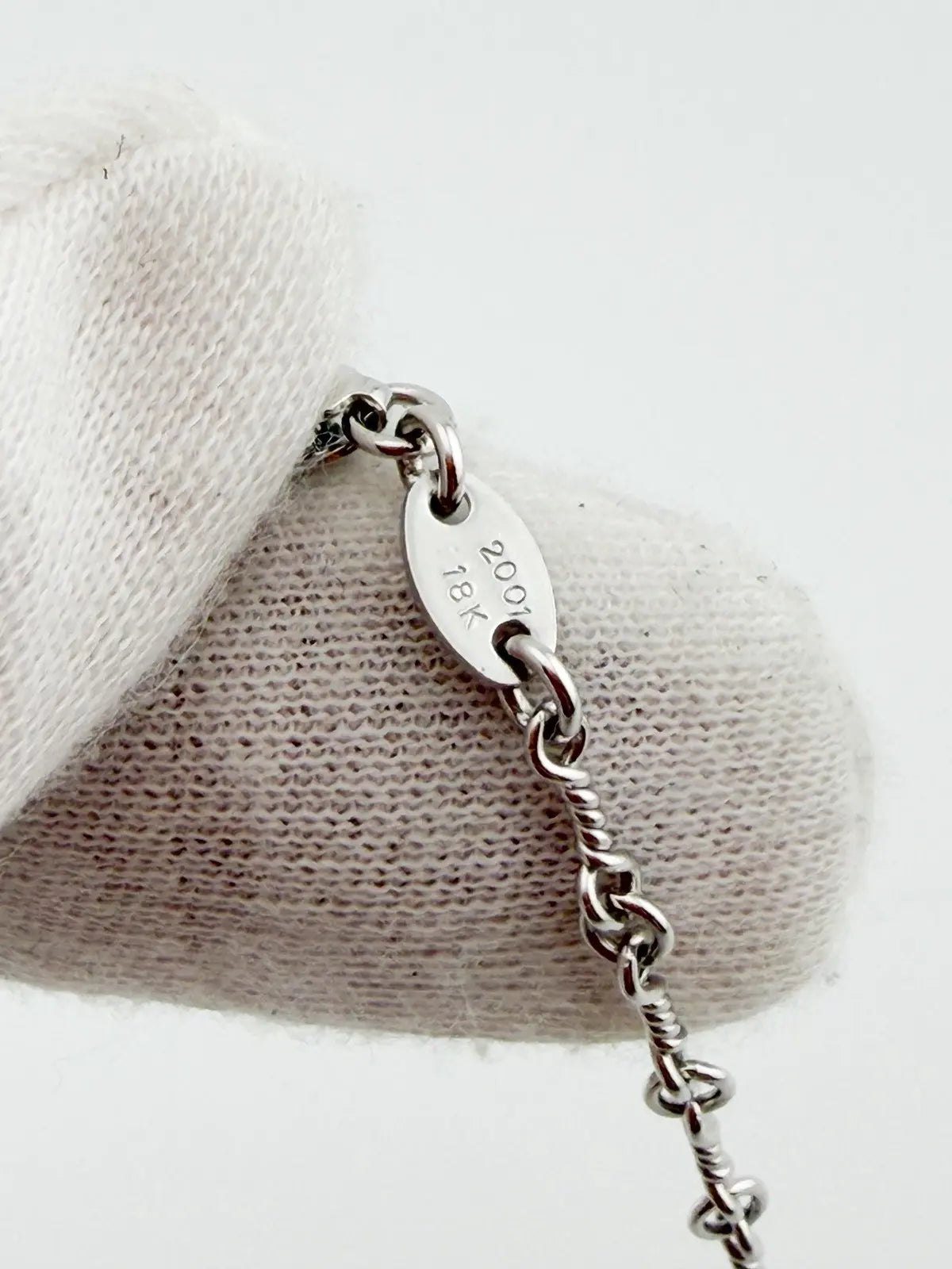 Chrome Hearts 18K White Gold Twist Chain