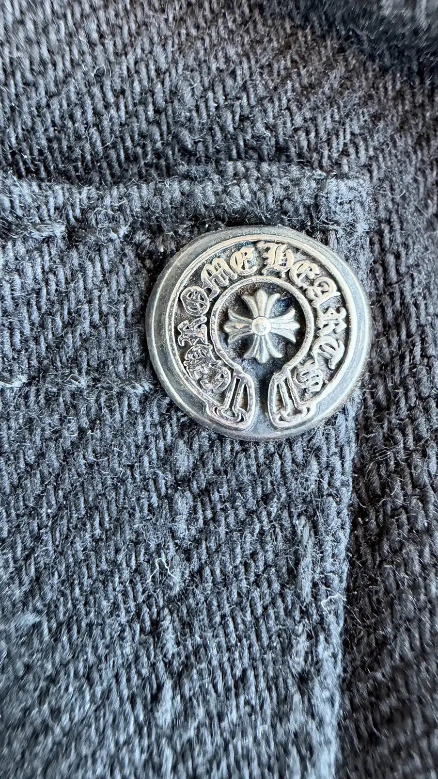Chrome Hearts Cross Patch Jorts Vibe Cropped Denim Jeans Size 34 Chrome Hearts
