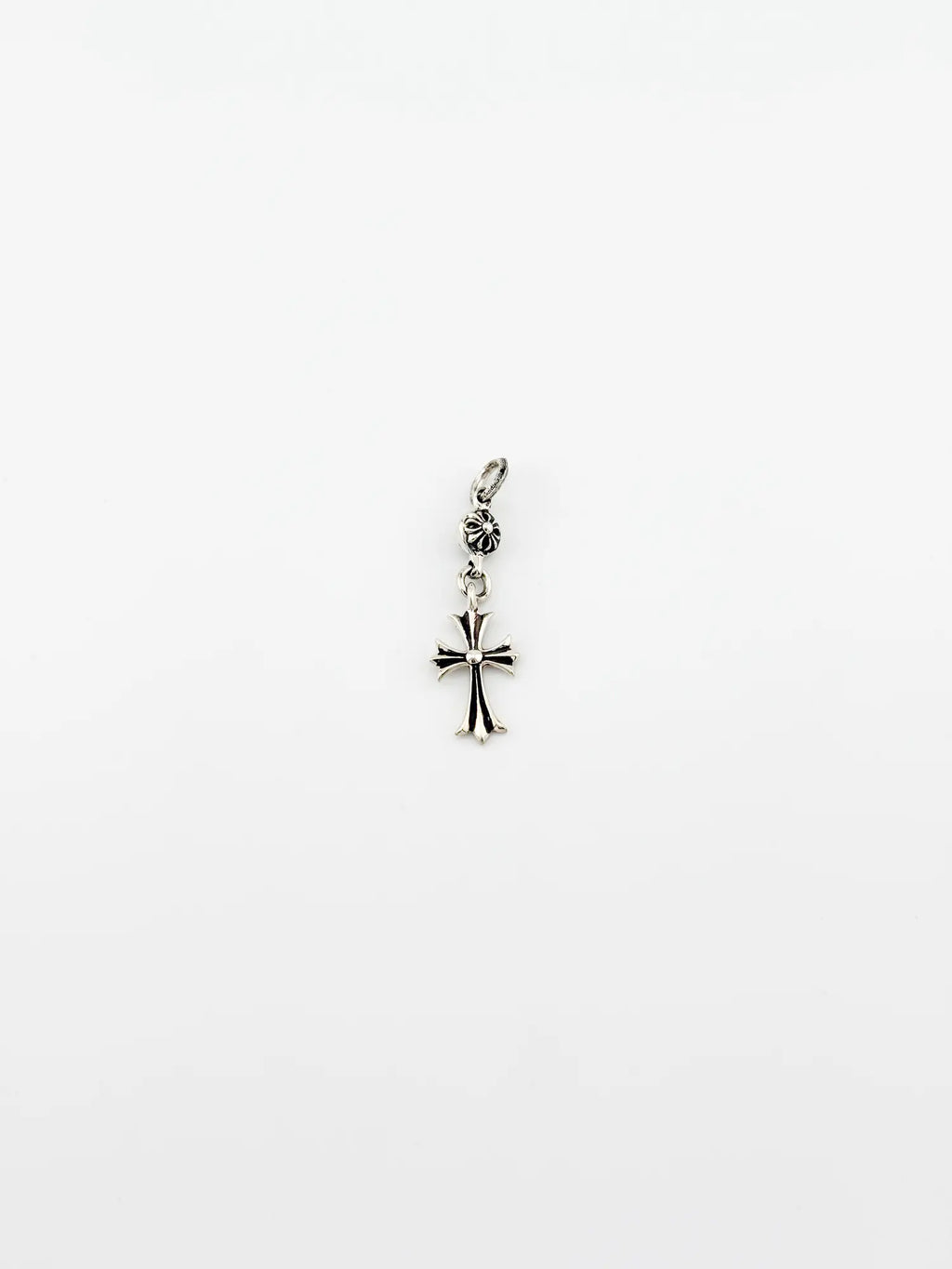 Sterling Silver Tiny Cross Long Pendant