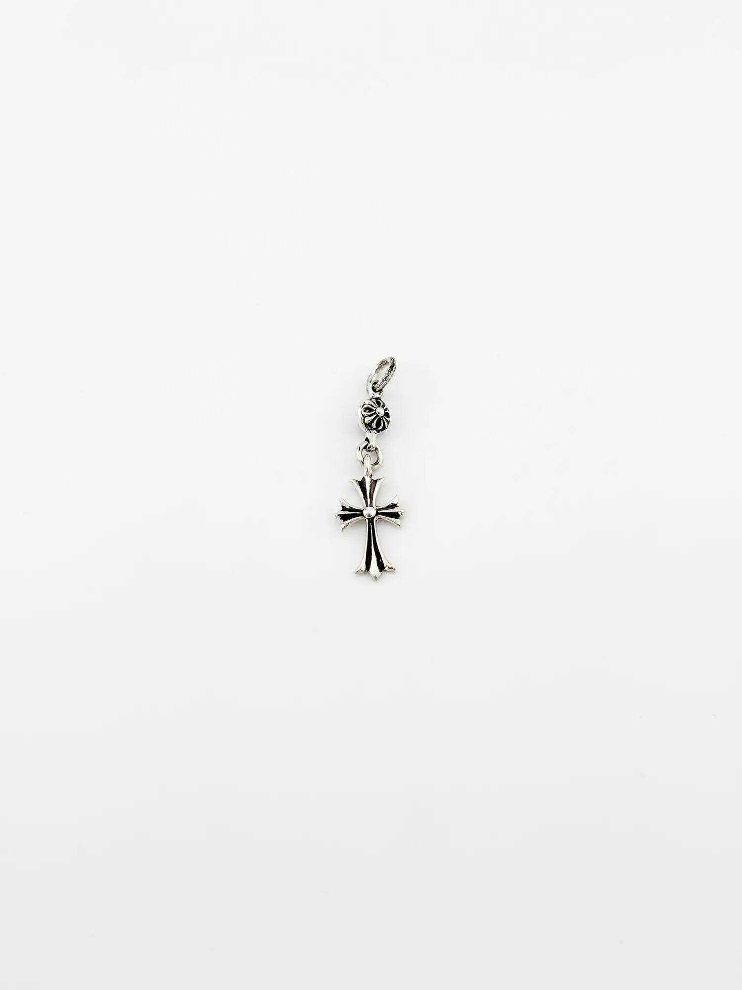 Sterling Silver Tiny Cross Long Pendant