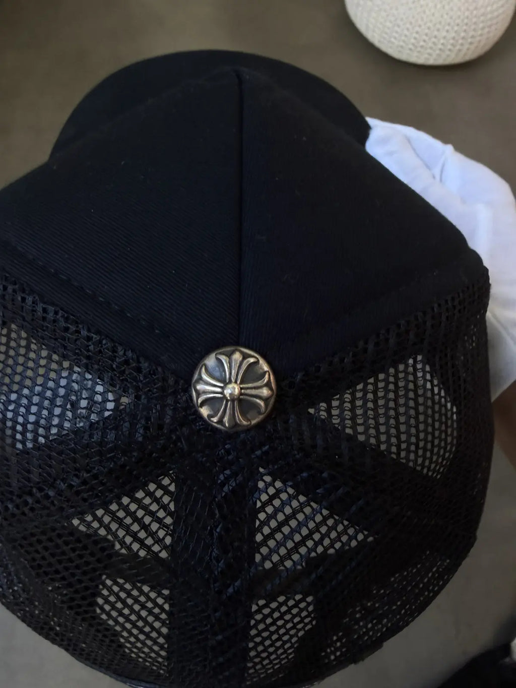 Chrome Hearts Triple Black Patch Trucker Hat