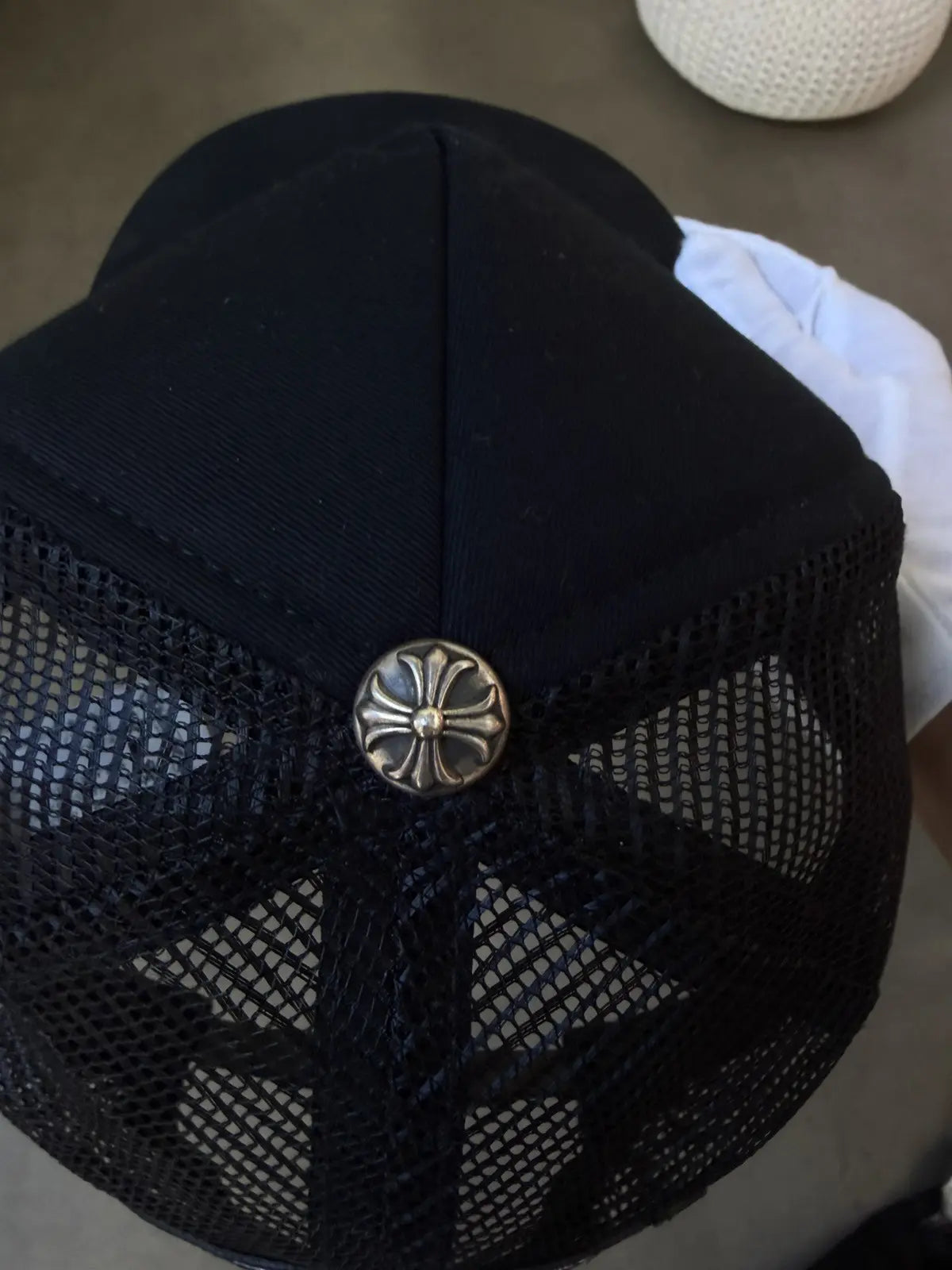 Chrome Hearts Triple Black Patch Trucker Hat