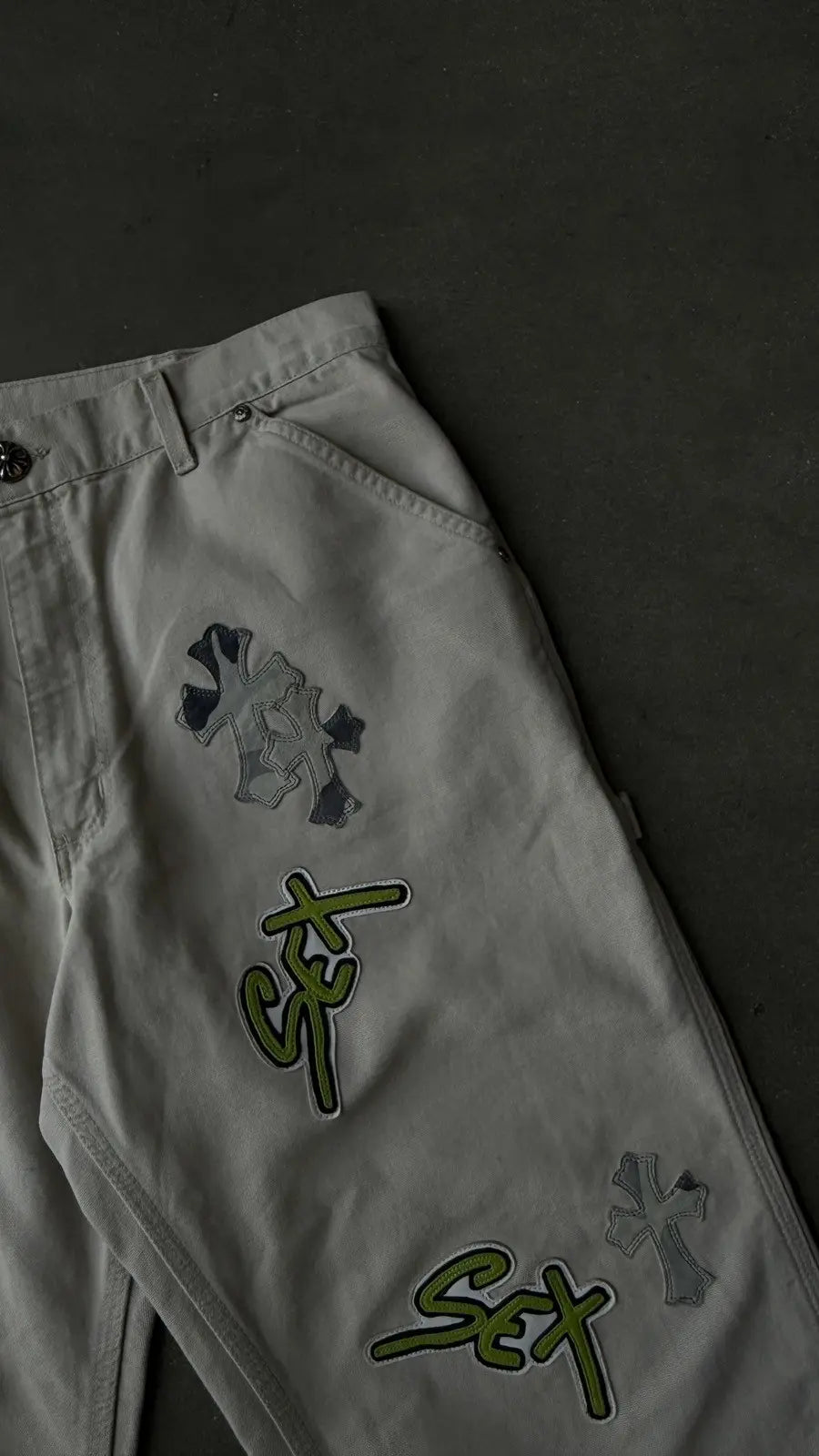 Chrome Hearts Camo Cross Khaki Work Pants
