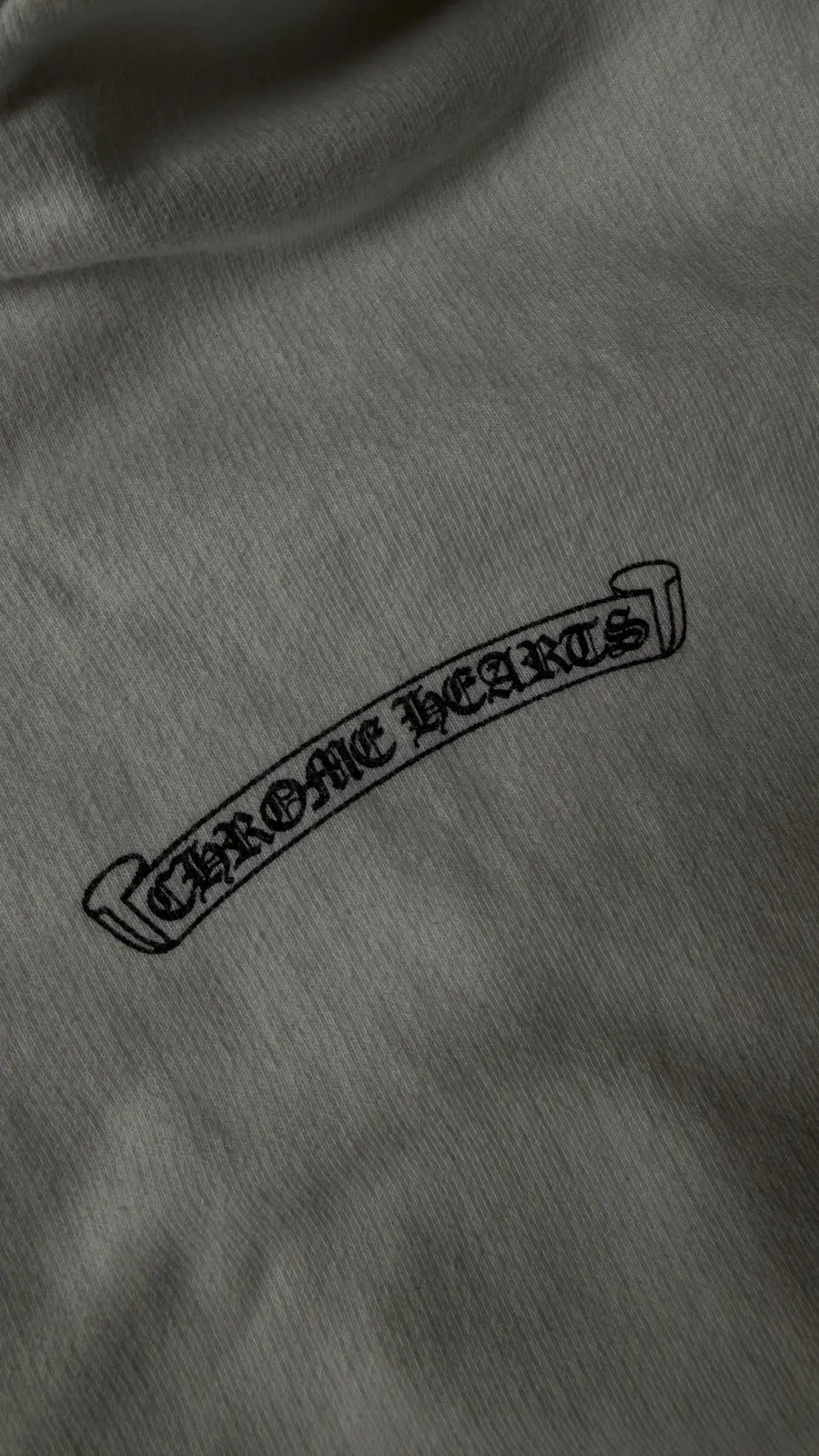 Chrome Hearts White Zip Up Banner Hoodie