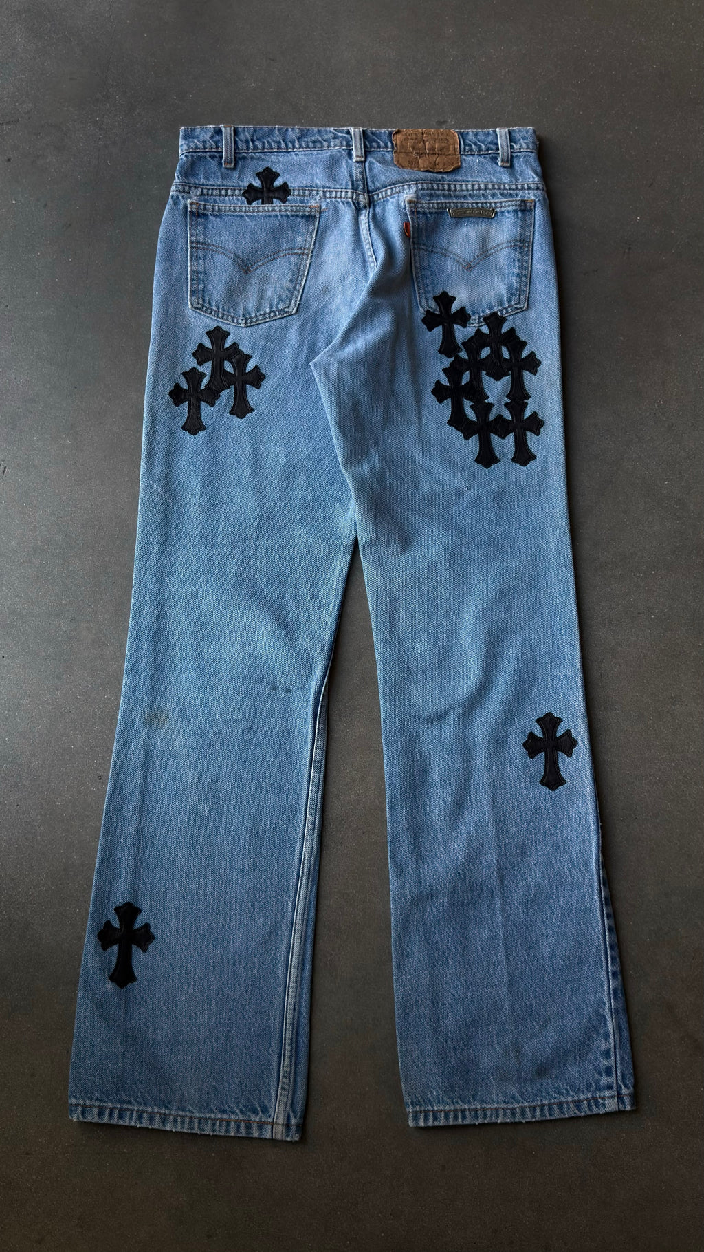 Chrome Hearts Levi's 517 Black Cross Patch Jeans