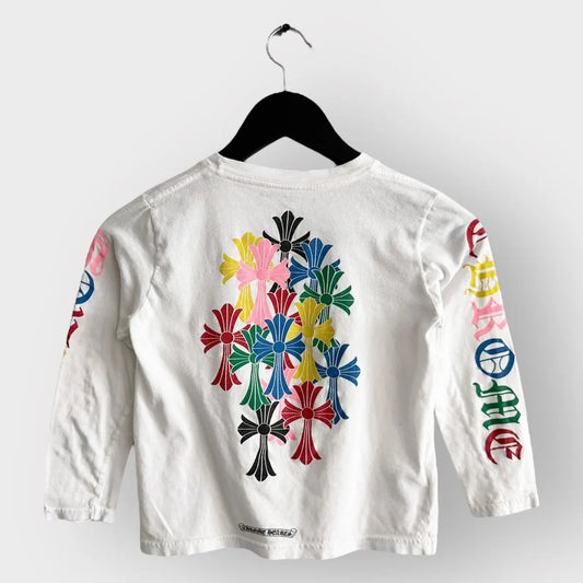 Chrome Hearts Multi Color Crosses Kids LS Tee