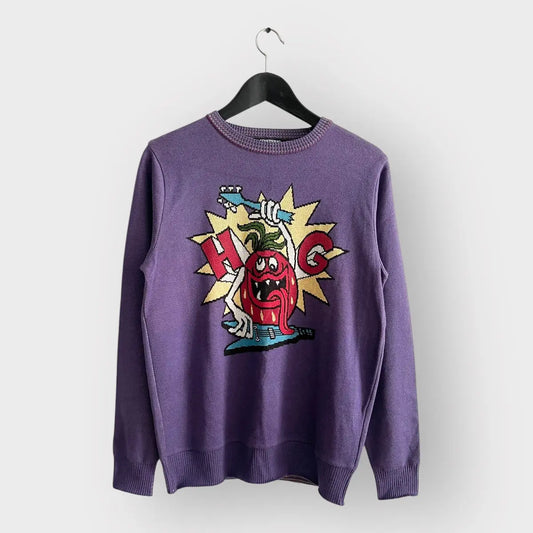 2000s Hysteric Glamour High Strawberry Rocker Sweater