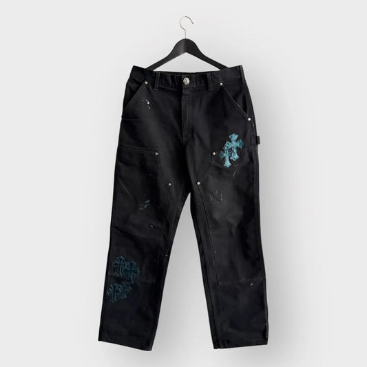 Chrome Hearts St Barth Galaxy Cross Patch Carpenter Pants