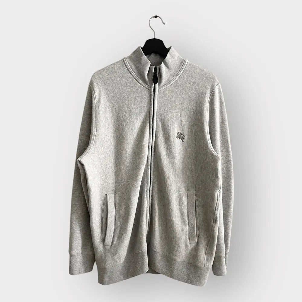 2000s Burberry Classic Logo Quarter Zip Up Sweatshirt