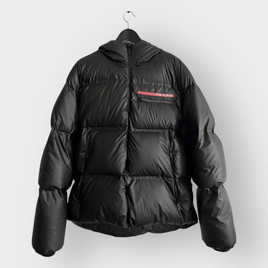 Prada Light Re-Nylon Hooded Down Jacket