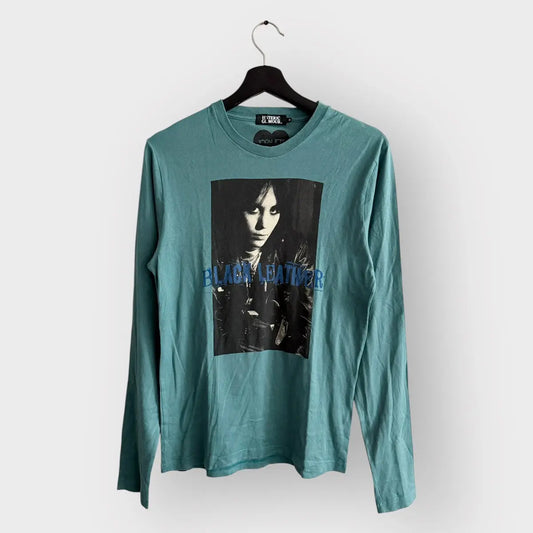 2000s Hysteric Glamour Joan Jett Black Leather LS Tee