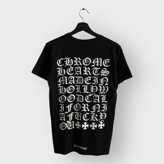 2000s Chrome Hearts Eye Chart Scripts Pocket Tee