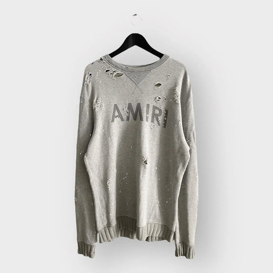 2010s Amiri Logo Shotgun Cashmere Sweatshirt