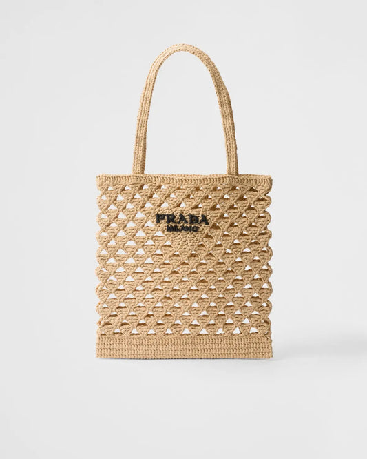 Prada Woven Crochet Tote Bag