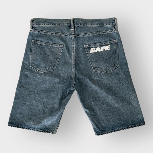 2000s Bape Pocket Logo Denim Shorts