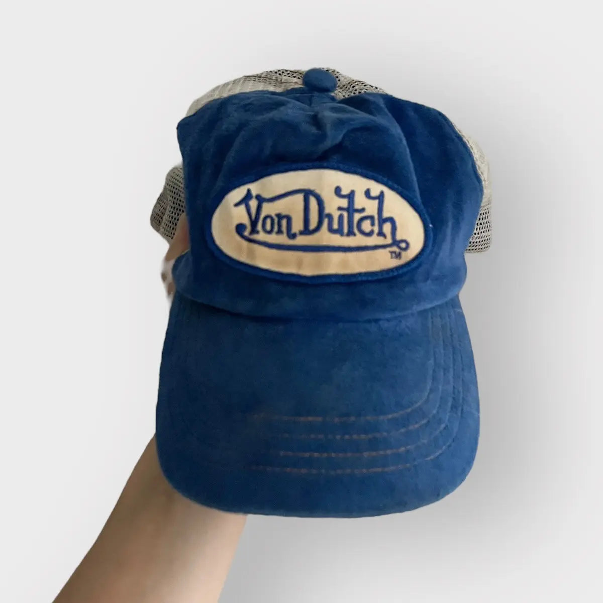 2000s Von Dutch Furry Round Logo Hat