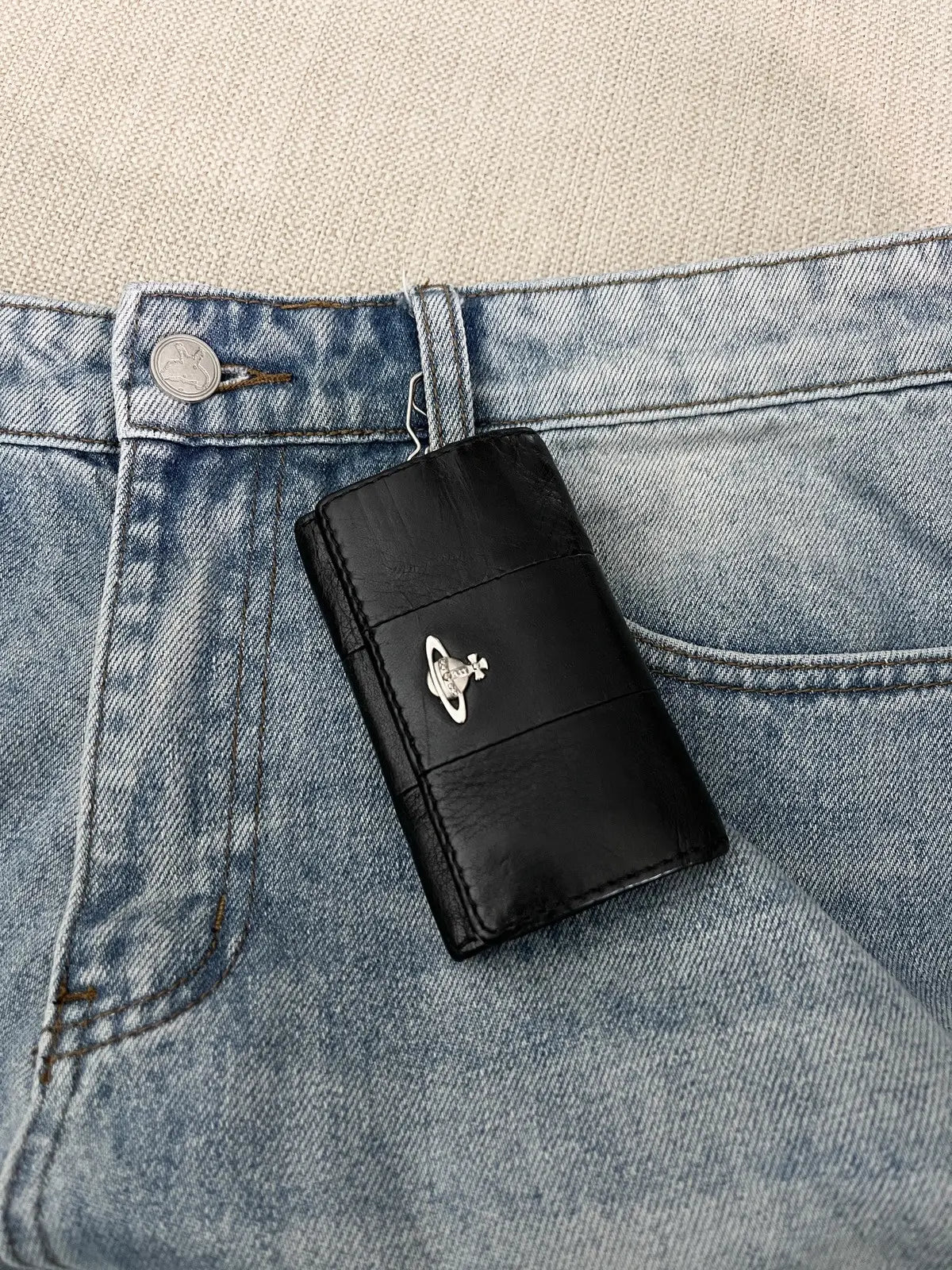 2010s Vivienne Westwood Orbit Leather Key Case