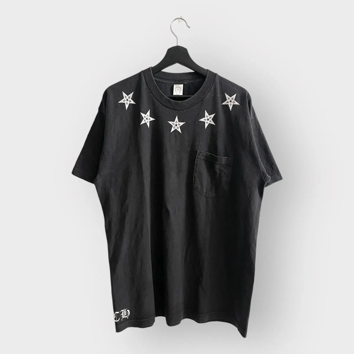 2000s Chrome Hearts Five Stars Hollywood Pocket Tee