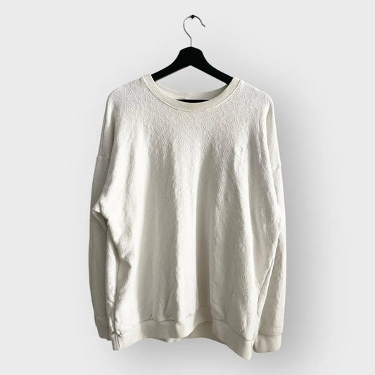 Chrome Hearts White Jacquard Cross Sweater