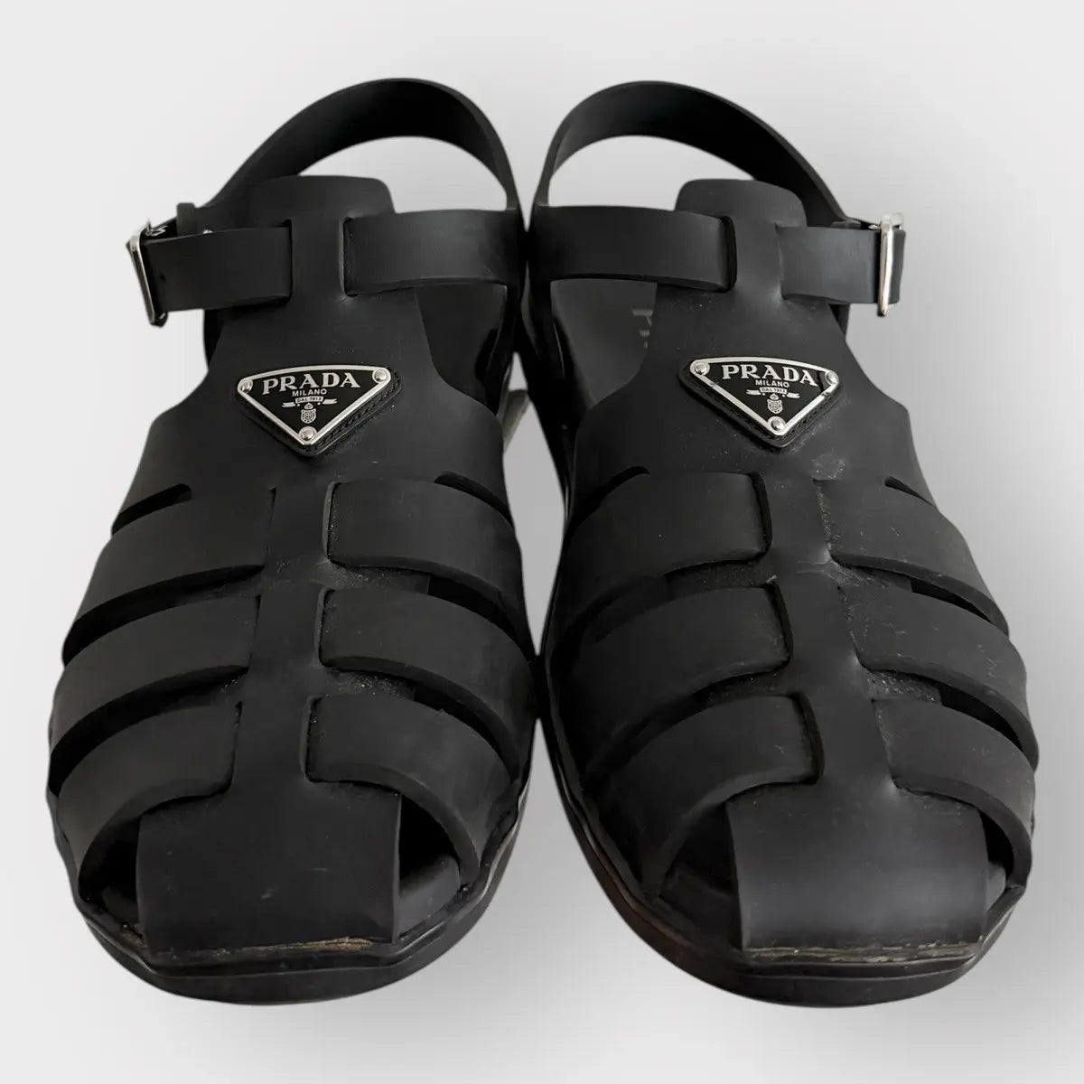 Prada Rubber Fisherman Sandals