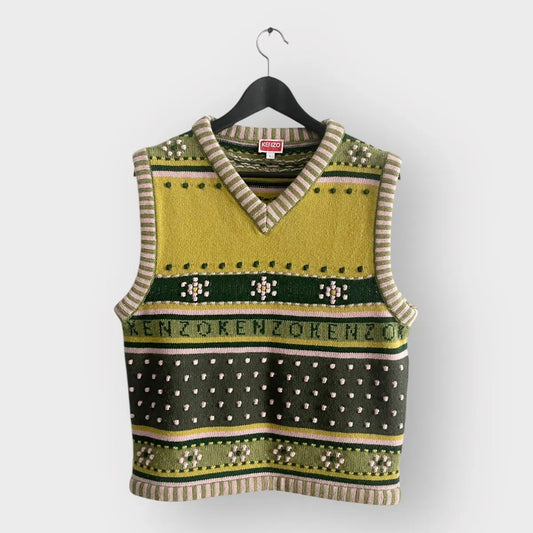 FW23 Kenzo Fairisle Knit Vest