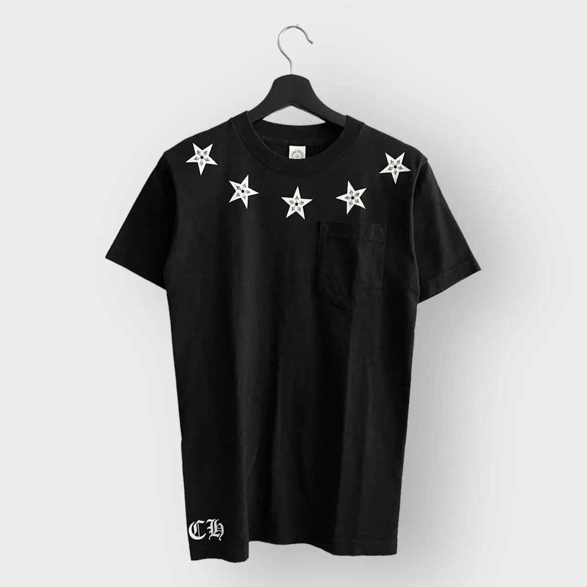 2000s Chrome Hearts Five Stars Hollywood Pocket Tee