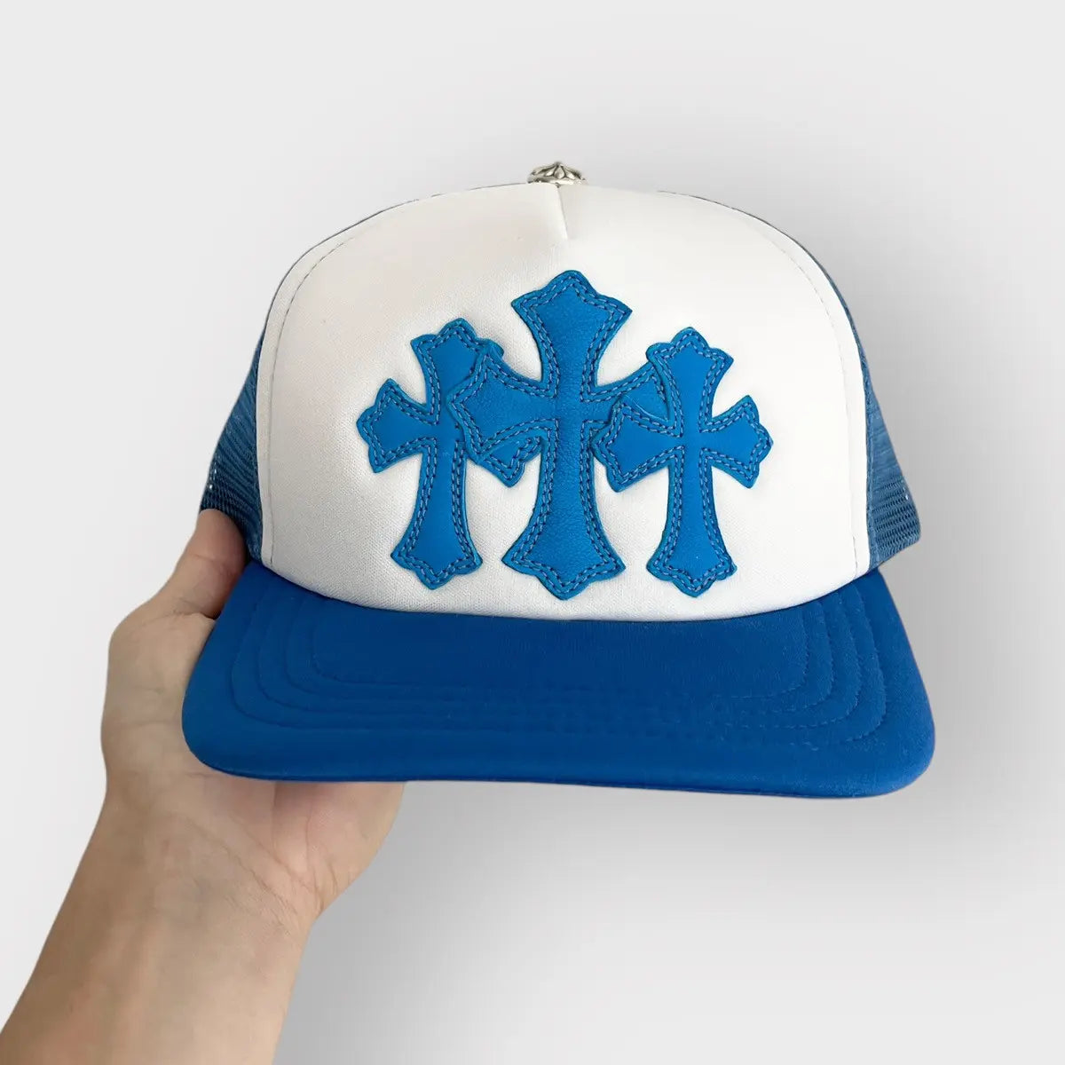 Chrome Hearts Blue Cross Patch Hat