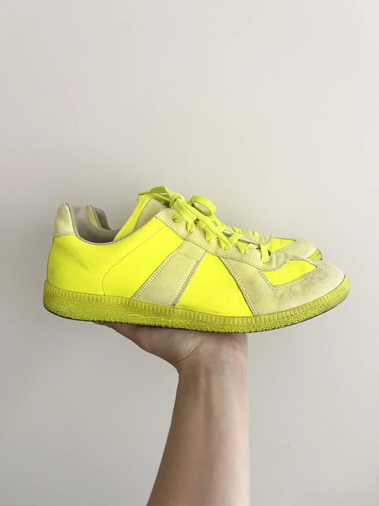 2010s Maison Margiela GAT Replica Neon Yellow Sneakers